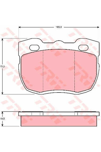 TRW Set plăcuțe de frână, frână pe disc GDB394