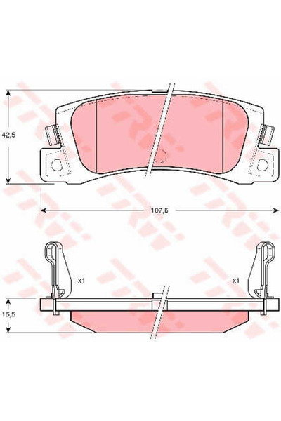 TRW Σετ τακάκια φρένων, δισκόφρενο GDB3329