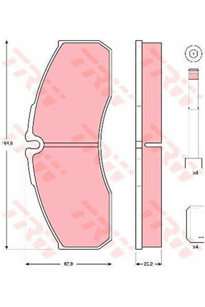 TRW Σετ τακάκια φρένων, δισκόφρενο Gdb3385 Nissan Atleon/Cabstar E