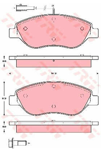 TRW Set plăcuțe de frână, frână cu disc GDB1484