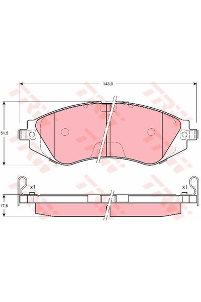 TRW Set plăcuțe de frână, frână pe disc GDB3171