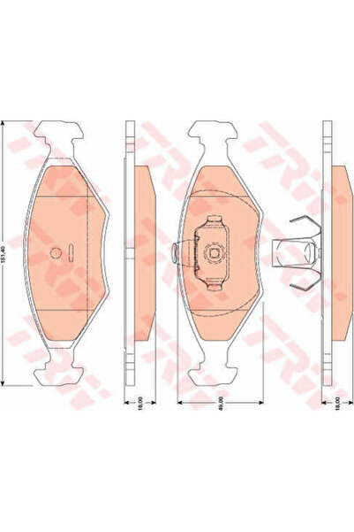 TRW Set de plăcuțe de frână, frână pe disc GDB1751