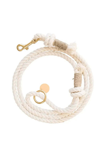 Petora Lesă din frânghie pentru câini, lungime 1,5 m, bej, LS1004