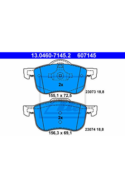 Ate Σετ placute frana, frana disc 13.0460-7145.2