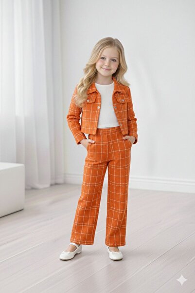 ARBİ kids Girl's Jacket and Badili Pants, Quality Stylish Holiday Outfit.
