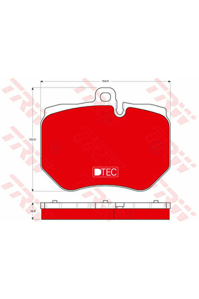 TRW Set plăcuțe de frână, frână cu disc GDB1848DTE