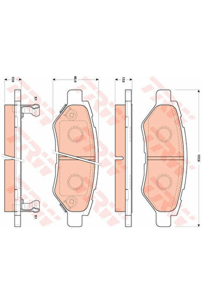 TRW Σετ τακάκια φρένων, δισκόφρενο GDB4602
