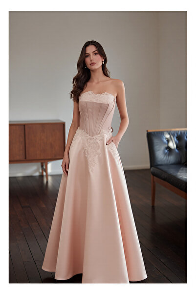 ABHARNI فستان سحر الأوركيد الوردي