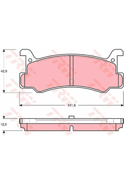 TRW Σετ τακάκια φρένων, δισκόφρενο GDB375