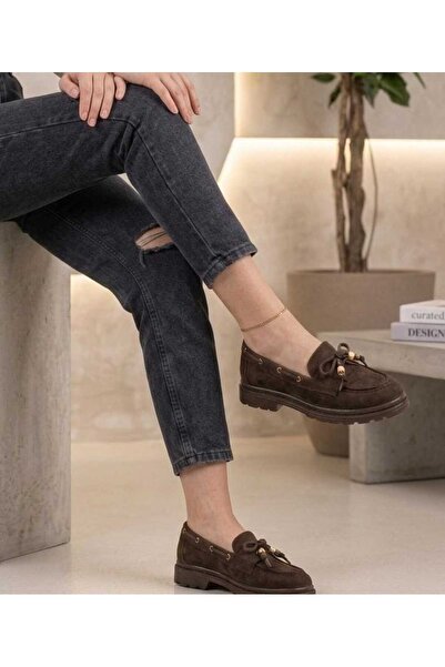 BARAK SHOES Women's High Non-Slip Sole and Dana Suede Beaded Lace-Up Loafers ...