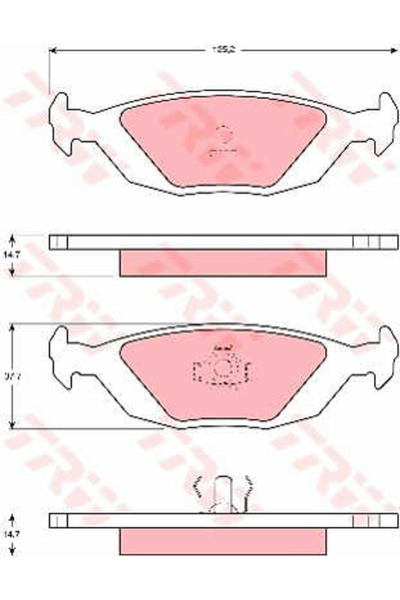 TRW Σετ τακάκια φρένων, δισκόφρενο GDB392