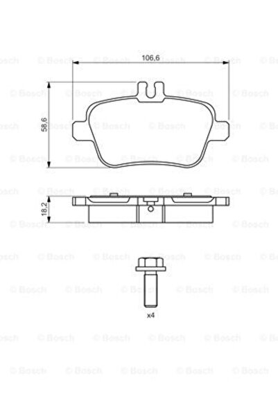 Bosch Set plăcuțe de frână, frână cu disc 0 986 494 664