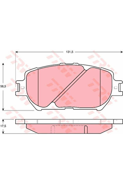 TRW Σετ τακάκια φρένων, δισκόφρενο GDB3314