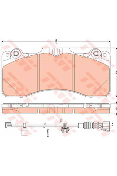 TRW Set plăcuțe de frână, frână cu disc GDB3506