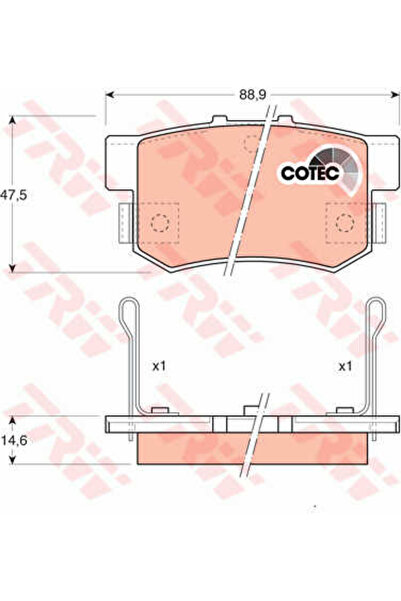 TRW Set de plăcuțe de frână, frână pe disc GDB774