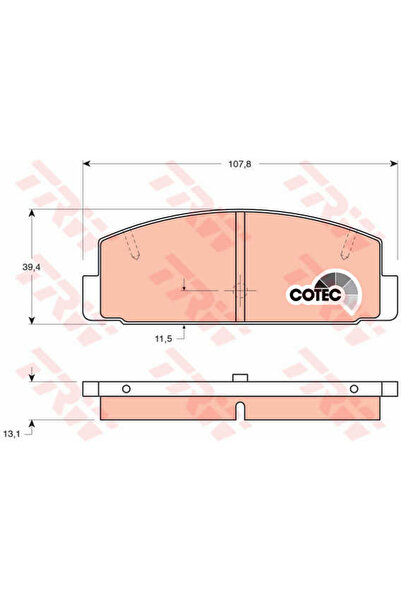 TRW Set plăcuțe de frână, frână cu disc GDB3088