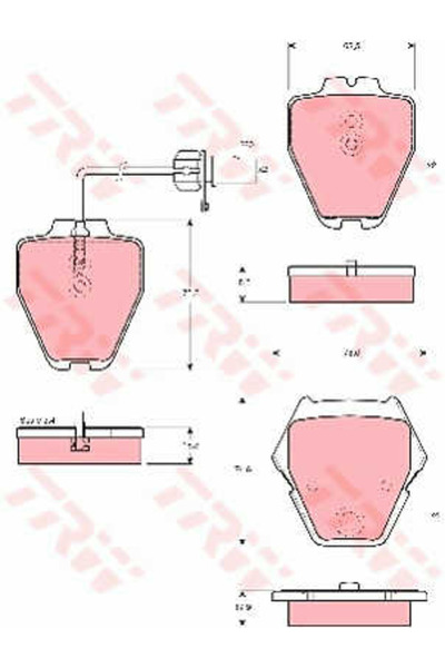 TRW Set of brake pads, disc brake GDB1505