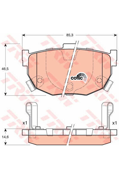 TRW Set plăcuțe de frână, frână pe disc GDB3170
