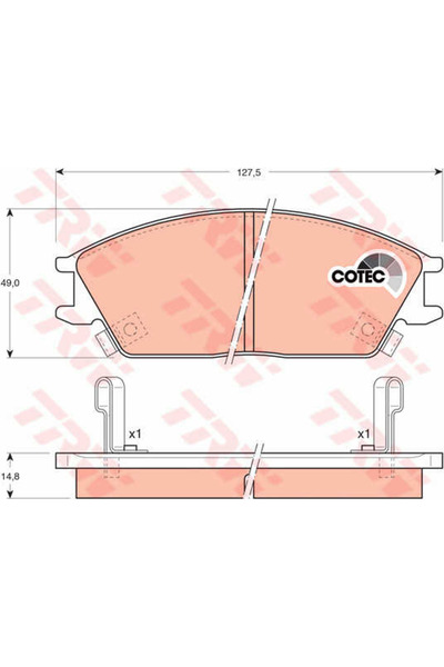 TRW Set plăcuțe de frână, frână cu disc GDB893