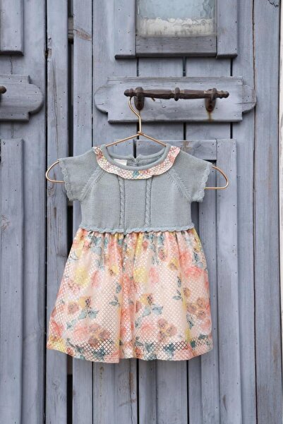 Alesaei-mondo tondo (Girls' dress with short sleeves and floral print 7206)