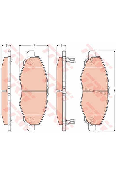 TRW Set plăcuțe de frână, frână pe disc GDB3427