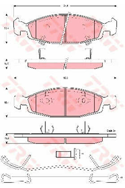 TRW Set plăcuțe de frână, frână pe disc GDB4120