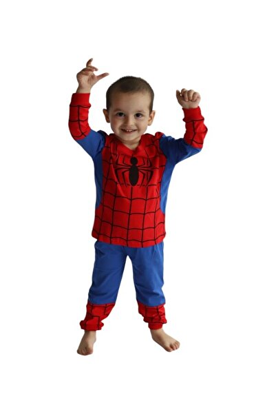 Bidani - -Boys Night Pajama Set – Long Sleeve Cotton Blend Sleepwear, Red & B...