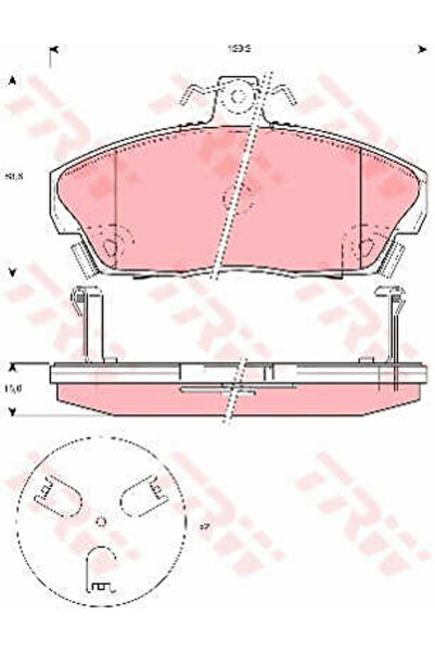 TRW Σετ τακάκια φρένων, δισκόφρενο Gdb3267 Honda Civic VII Hatchback/Civic VI...