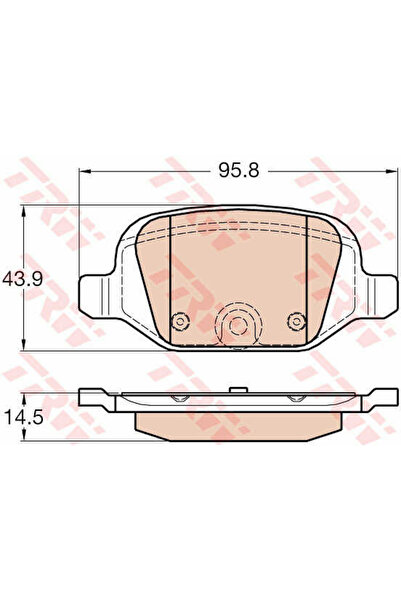 TRW Set of brake pads, disc brake GDB1981