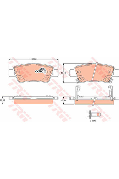 TRW Set plăcuțe de frână, frână cu disc GDB3446