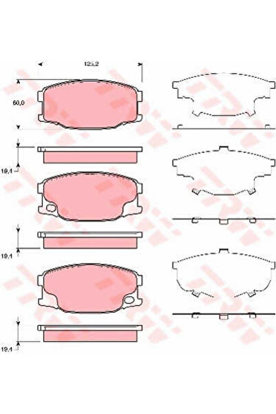 TRW Set plăcuțe de frână, frână pe disc GDB3388