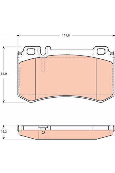 TRW Set plăcuțe de frână, frână pe disc GDB1735