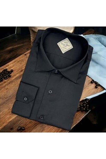 EREN STYLE Linen Linen Classic 100% Cotton Long Sleeve Anti-Sweat Black Shirt...