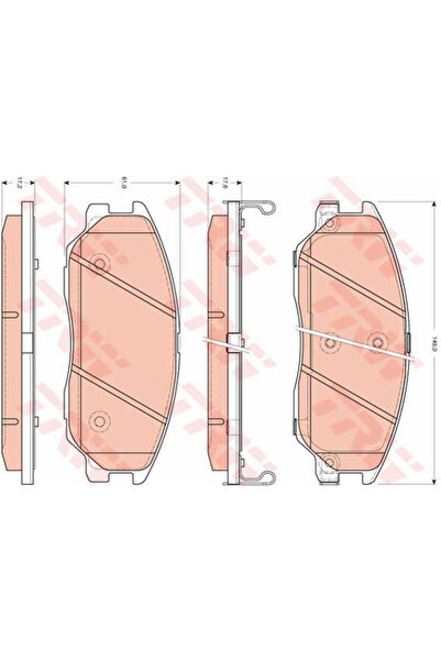 TRW Set plăcuțe de frână, frână pe disc GDB3412