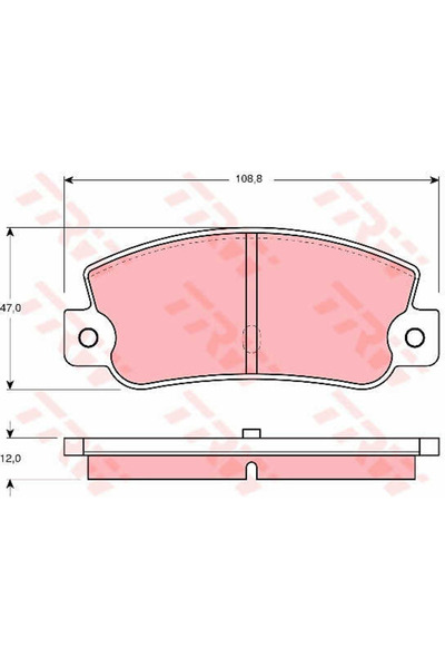 TRW Set plăcuțe de frână, frână pe disc GDB360