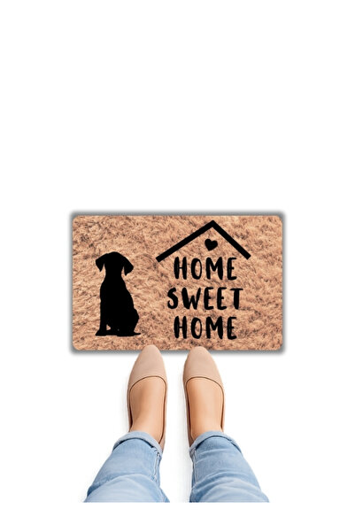BERT Home Sweet Home Door Mat with Dog Figure, Digital Print Pieces, Non-Slip...