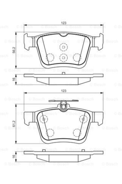 Bosch Σετ τακάκια φρένων, δισκόφρενο 0 986 494 659
