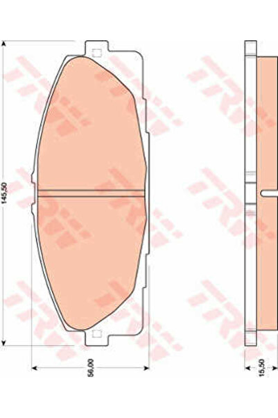 TRW Σετ τακάκια φρένων, δισκόφρενο Gdb3485 Toyota Hiace / Commuter V Bus/Hiac...