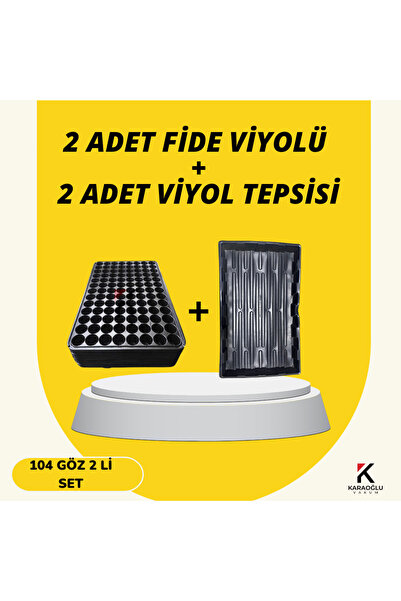 KARAOĞLU VAKUM AMBALAJ 2 Adet Fide Viyolü + 2 Adet Viyol Tepsisi Set Fidelik ...