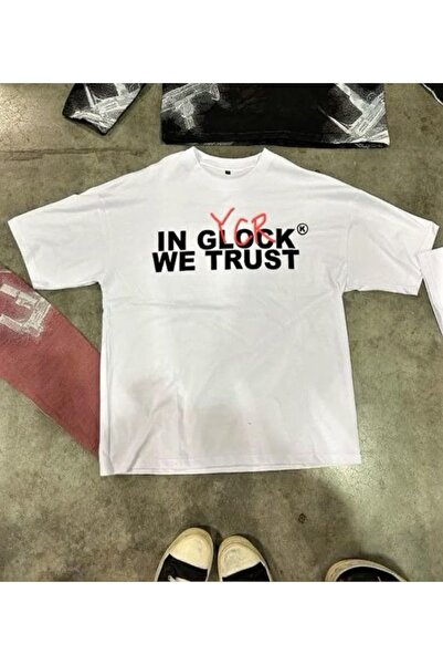 Violon تي شيرت In Glork We Trust مطبوع أبيض للجنسين
