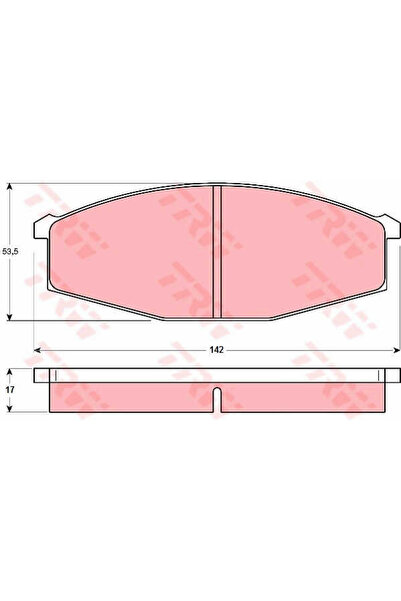 TRW Σετ τακάκια φρένων, δισκόφρενο GDB251