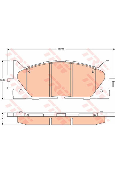 TRW Σετ τακάκια φρένων, δισκόφρενο GDB3429