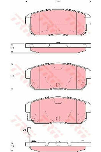 TRW Set plăcuțe de frână, frână pe disc GDB3357