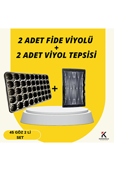 KARAOĞLU VAKUM AMBALAJ 2 Adet Fide Viyolü + 2 Adet Viyol Tepsisi Set Fidelik ...