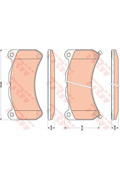 TRW Set plăcuțe de frână, frână cu disc GDB3489