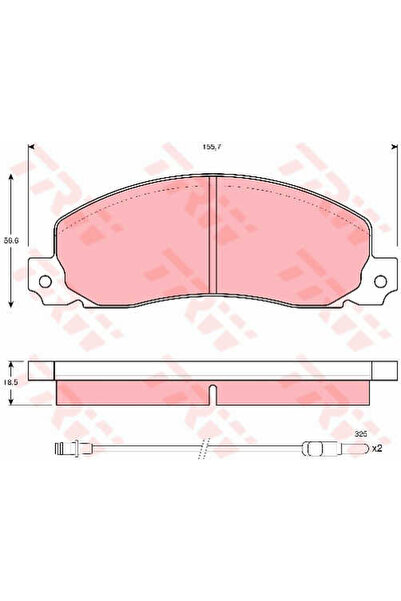 TRW Σετ τακάκια φρένων, δισκόφρενα Gdb344 Opel Arena Combi/Arena Bus/Αμαξωμα ...