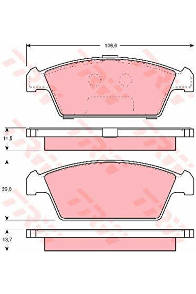TRW Set de plăcuțe de frână, frână pe disc GDB3108
