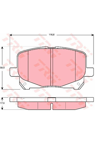 TRW Σετ τακάκια φρένων, δισκόφρενο GDB3248