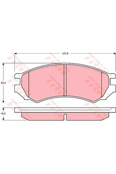 TRW Set plăcuțe de frână, frână pe disc GDB1005