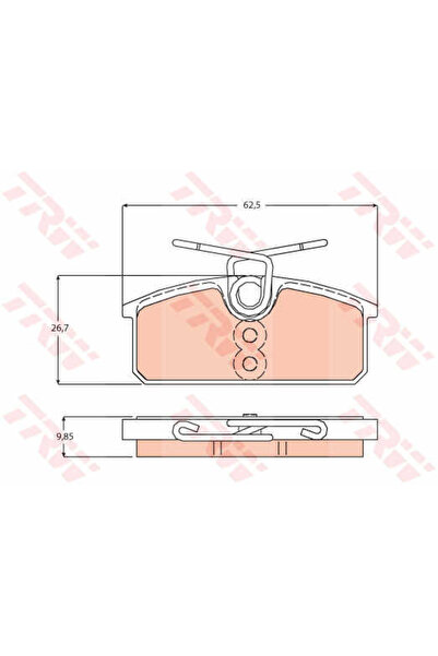TRW Σετ τακάκια φρένων, δισκόφρενο GDB2166